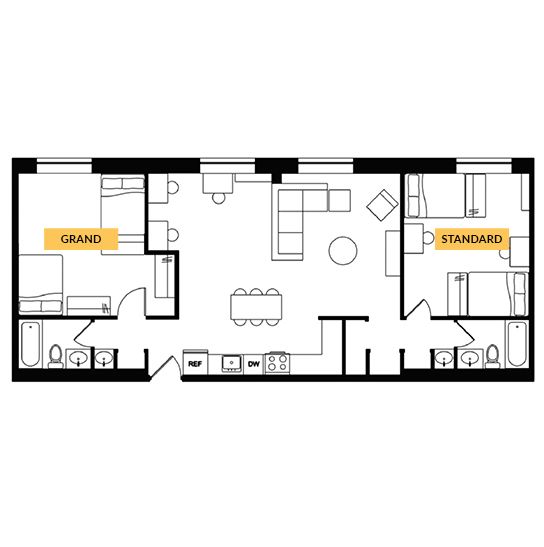 Beaver Hill 2x2 2x2 C floor plan